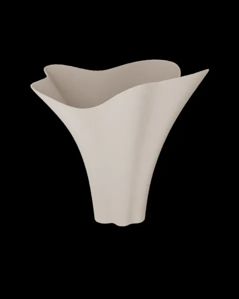 flora vase ivory