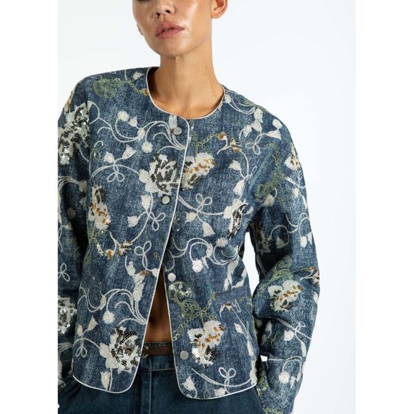 SEQUINS DENIM JACKET