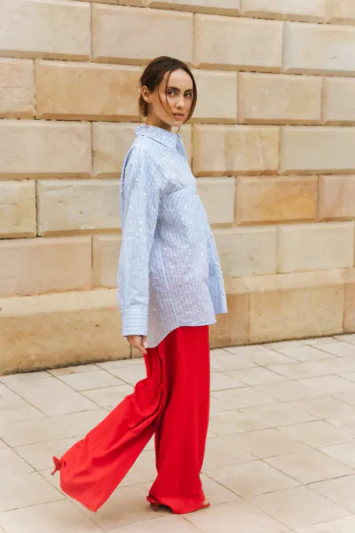 Elliecras Shirt - Blue Multi stripe